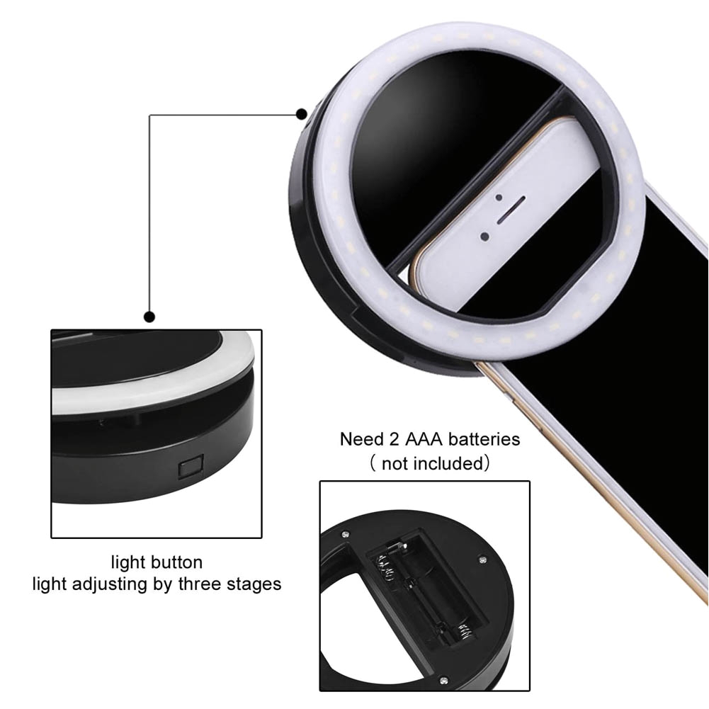 universal led ring selfie ring light supplementary lighting night darkness selfie enhancing for photography for iphone7 samsung note7 selfie ring selfie