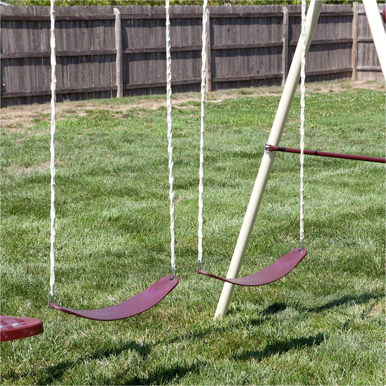 amazon com flexible flyer play park swing set w slide swings air glider lawn swing toys games