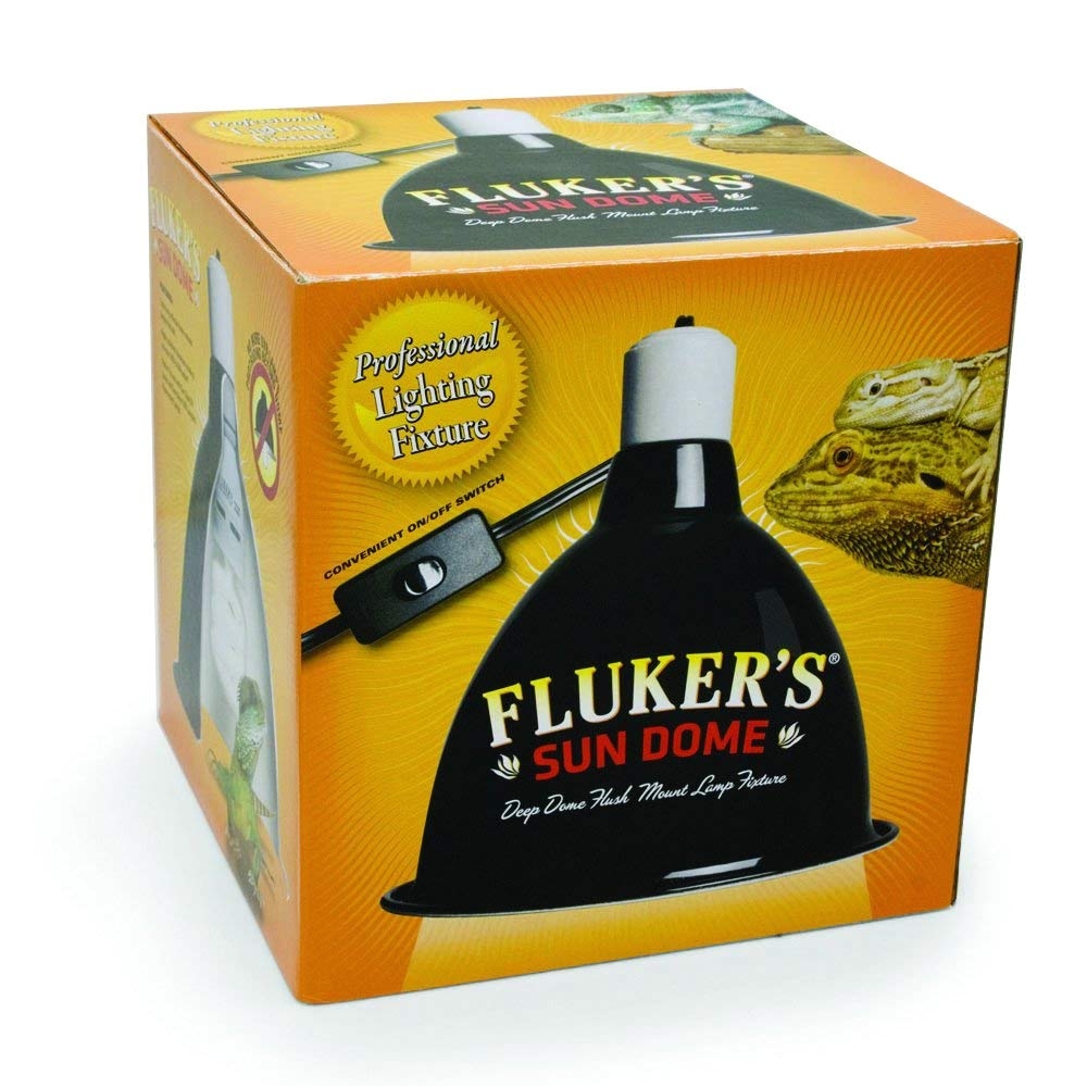 amazon com flukers sun dome reptile lamp large deep dome fixture reptile houses pet supplies