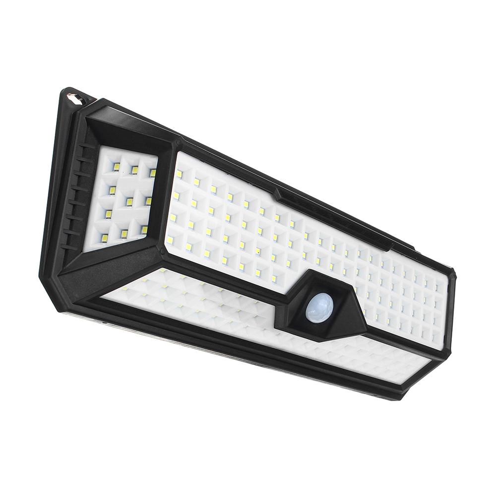 waterproof 136 led solar light pir motion sensor wall lamp 3 modes dimmable outdoor garden lamp