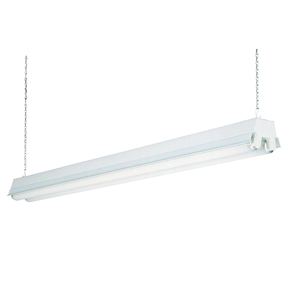 lithonia lighting 2 light white t12 fluorescent shop light