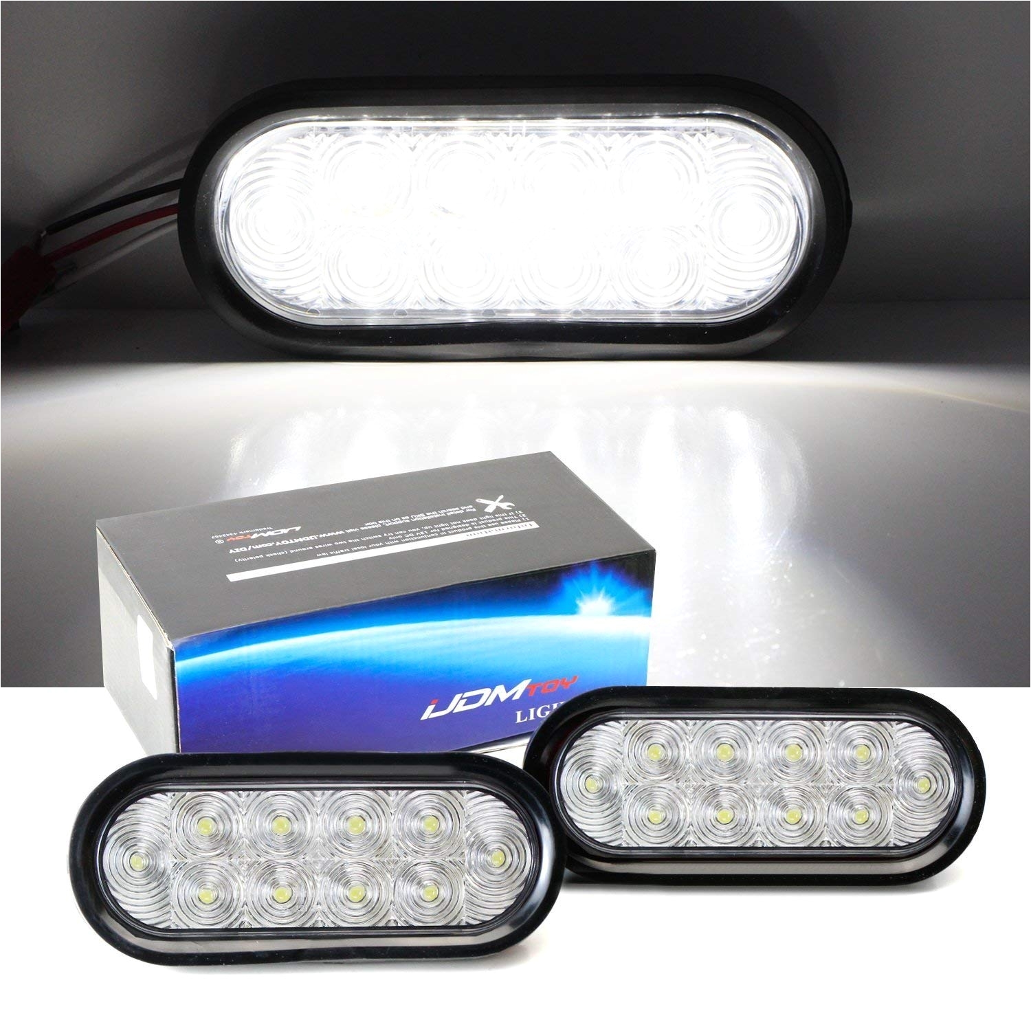 Flush Mount Led Reverse Lights Amazon Com Ijdmtoy 2 6 1 2 Clear Lens White Led Surface Mount