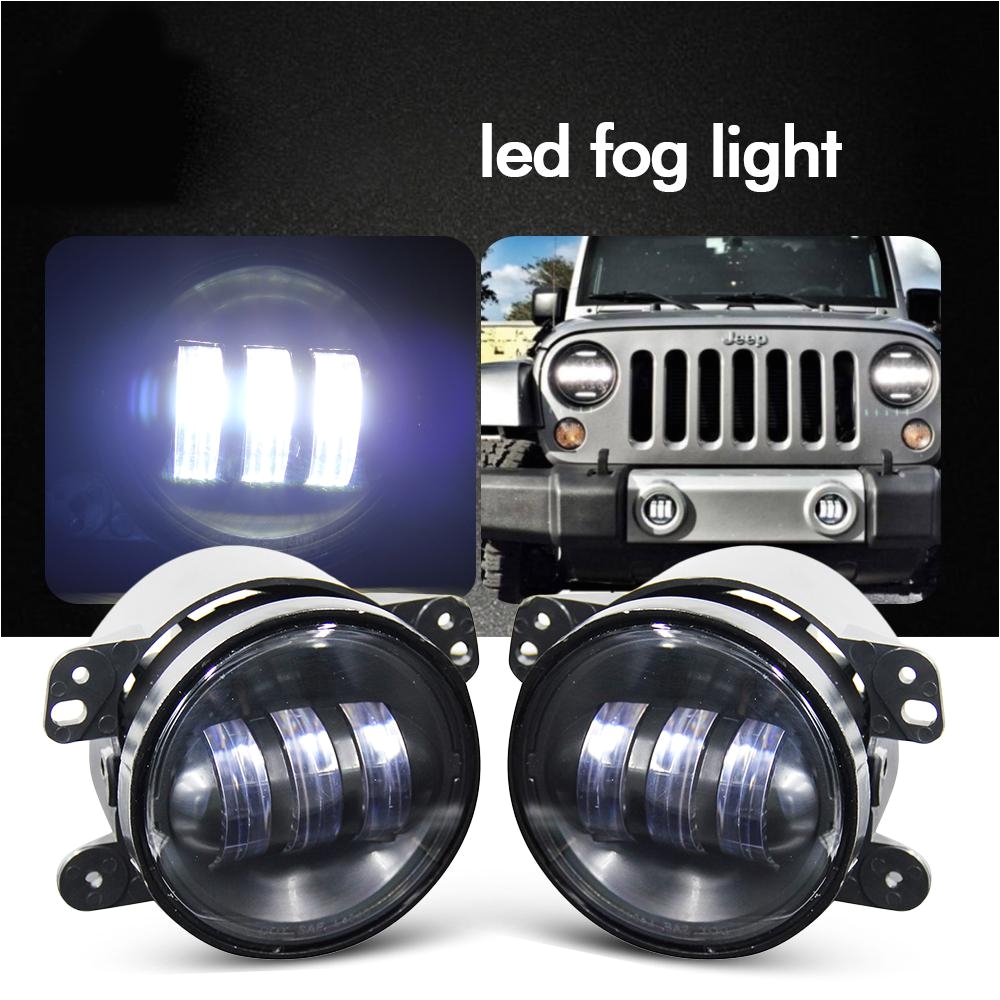 12v 4 inch 30w led fog lamp assembly off road car light for jeep wrangler dodge journey cruiser chrysler 300 high quality light for china fog lamp suppliers