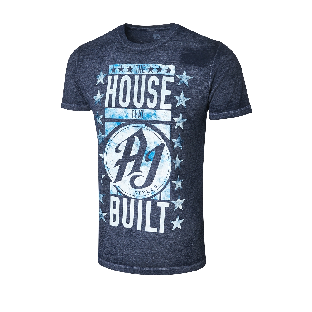 aj styles the house that aj styles built acid wash t shirt