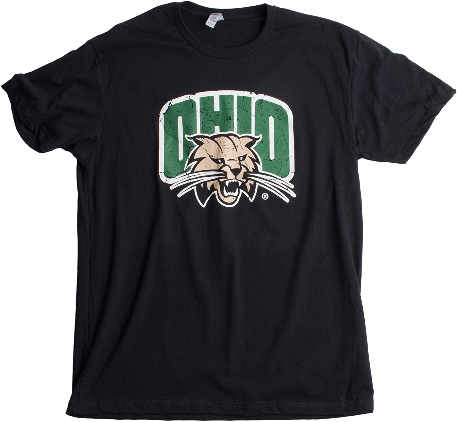 amazon com ohio university ohio bobcats vintage style licensed unisex t shirt clothing