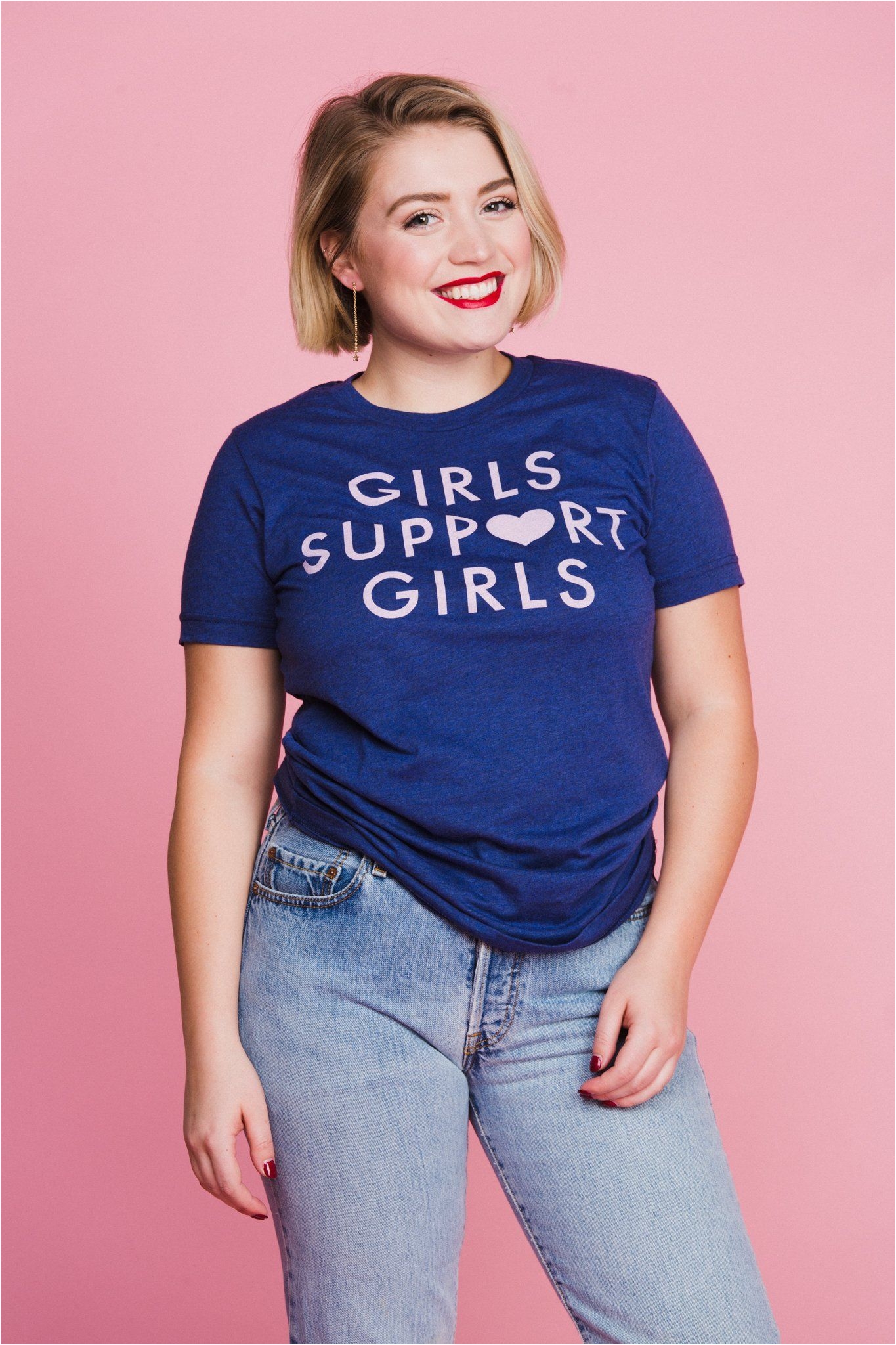 girls t shirt in navy