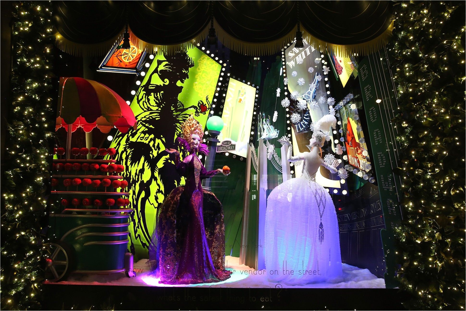 saks fifth avenues window displays in new york city this season are themed on classic fairy tales but in art deco style description from dailyherald com
