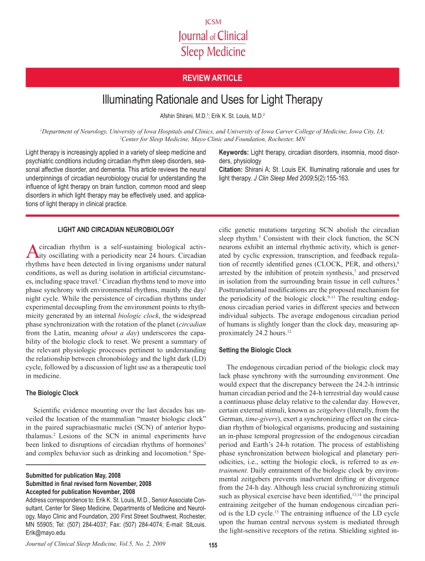 pdf illuminating rationale and uses for light therapy