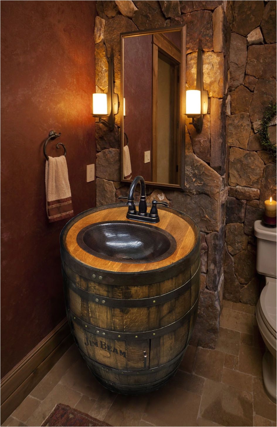 whiskey barrel sink hammered copper rustic by whiskeycartel wine barrel sink bathroom copper bathroom sinks