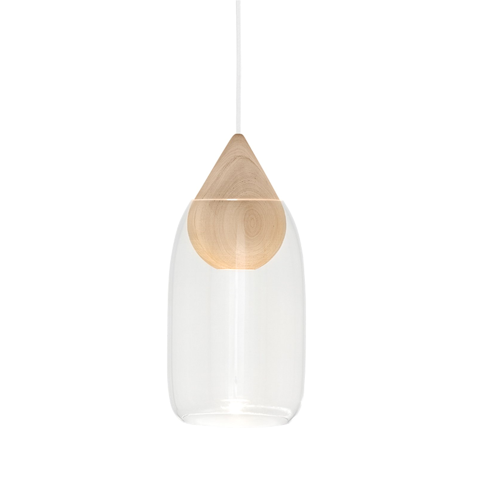 liuku drop pendant with transparent glass