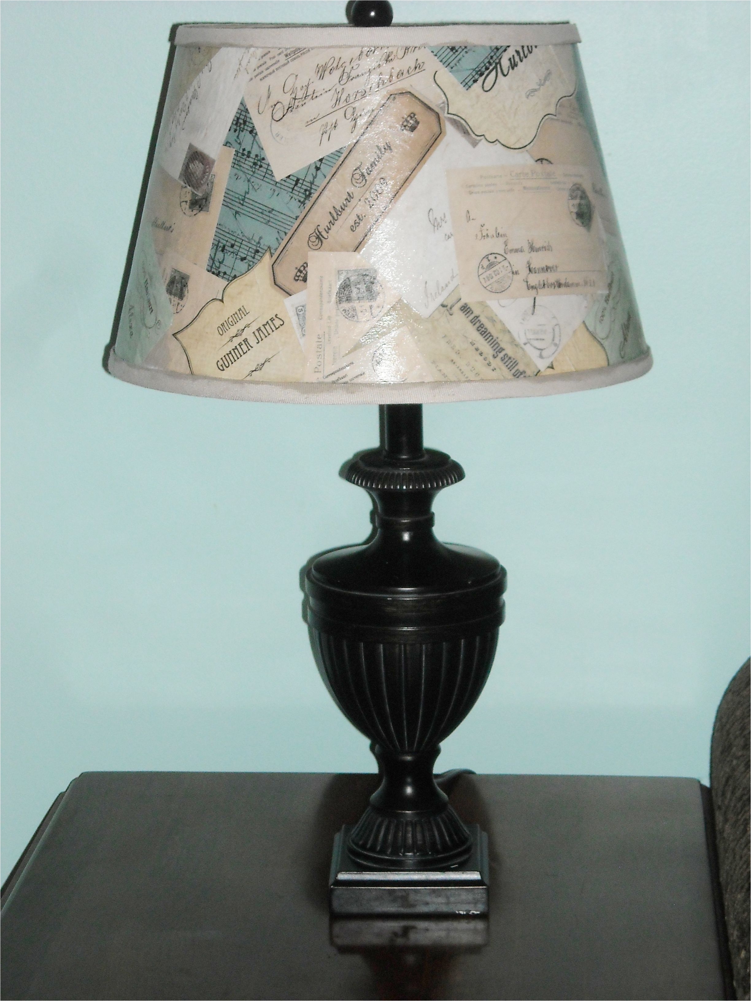 diy lamp shade makeover this wouldve been perfect for our movie ticket stubs