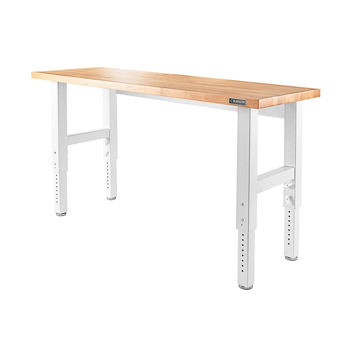 gladiator white 6 solid hardwood workbench