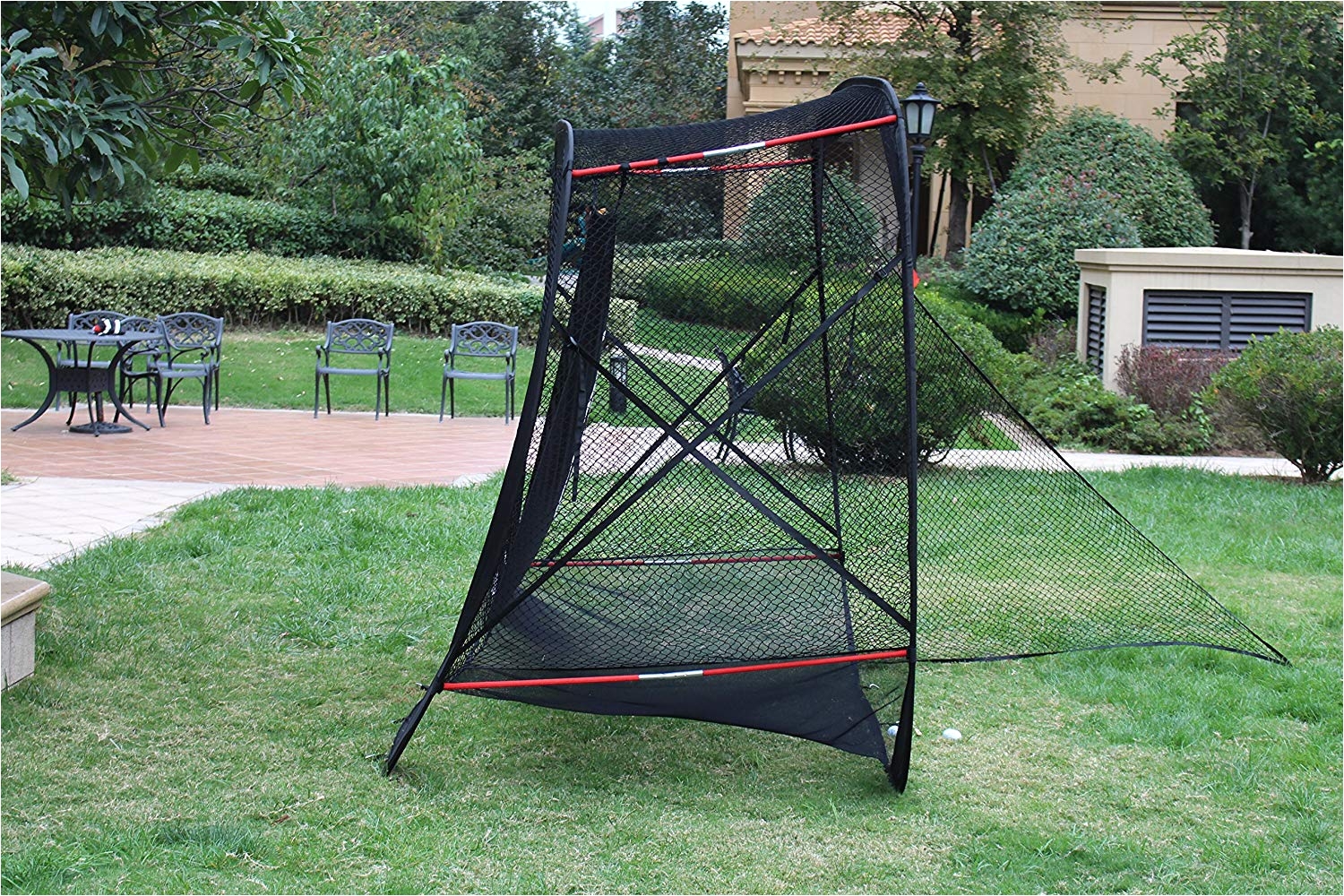 amazon com 7x7x4 golf net golf hitting net golf driving netgolf training net for indooroutdoor portable golf driving netting with target sports