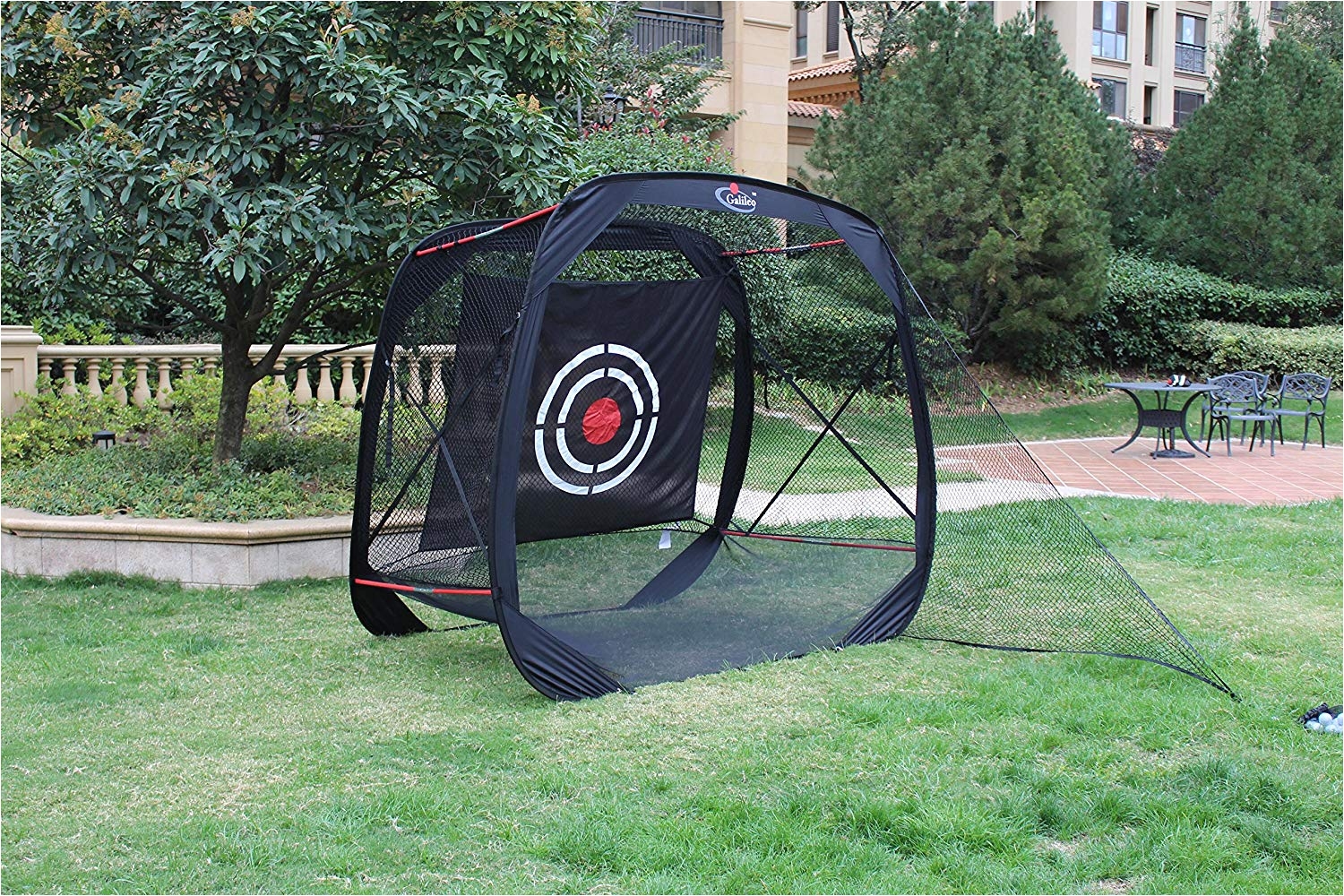 amazon com 7x7x4 golf net golf hitting net golf driving netgolf training net for indooroutdoor portable golf driving netting with target sports