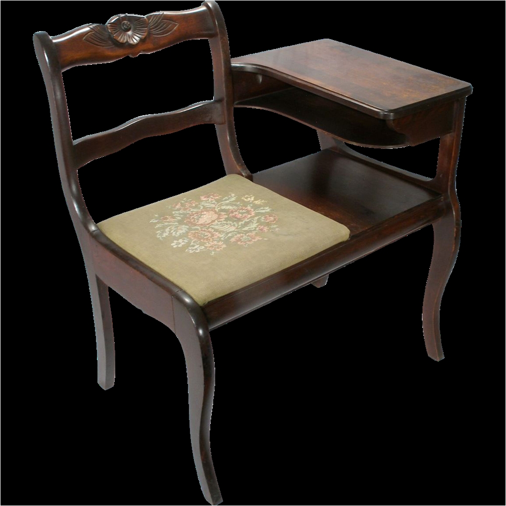 vintage frankson mahogany wood telephone phone table gossip chair desk utiques antiques ruby lane