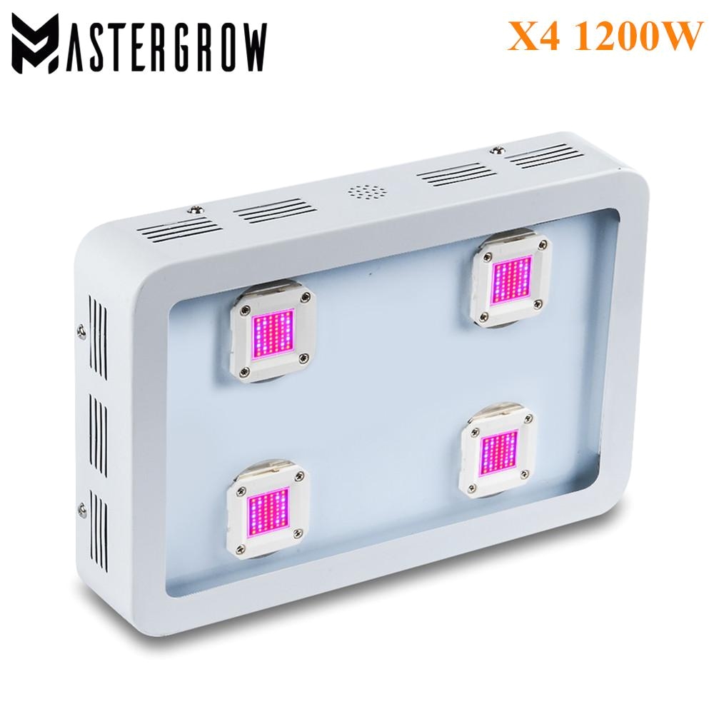 mastergrow ii 1200w x4 cob led grow light panel full spectrum red blue white uv ir 410 730nm for indoor plant growing and flowering led grow light grow