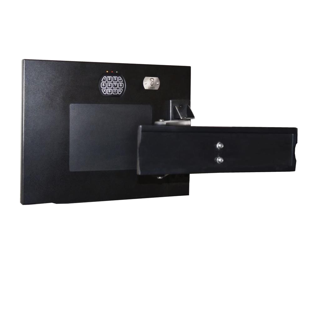 wall safe with tv mounting bracket black