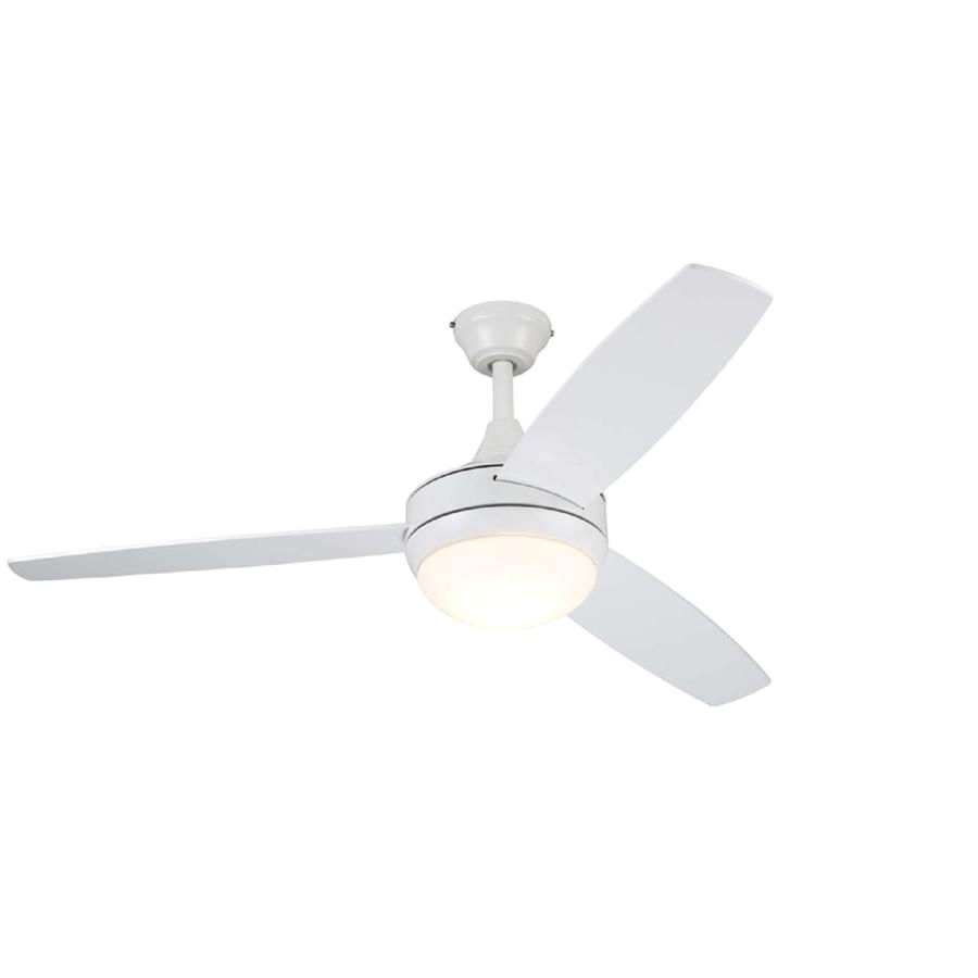harbor breeze beach creek 44 in white integrated led indoor downrod or close mount ceiling