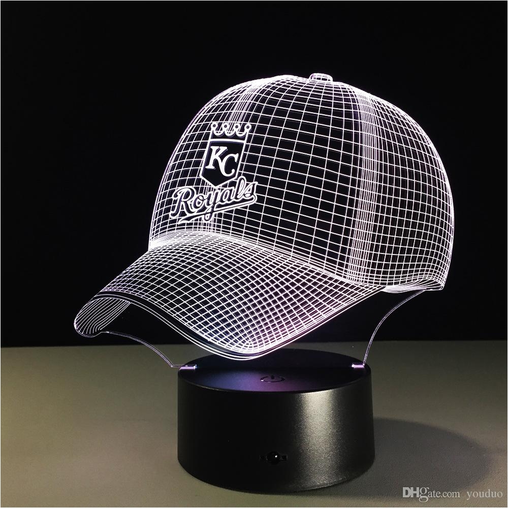 novelty 3d led night lights with cool hat shpe lamp decoration house as holiday friends