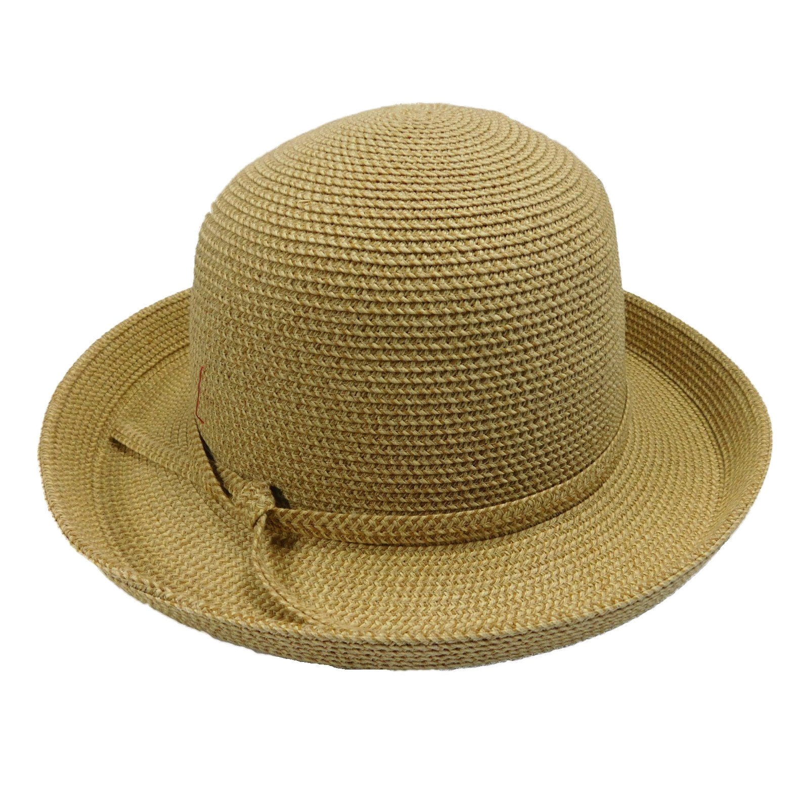 small kettle brim tweed summer hat