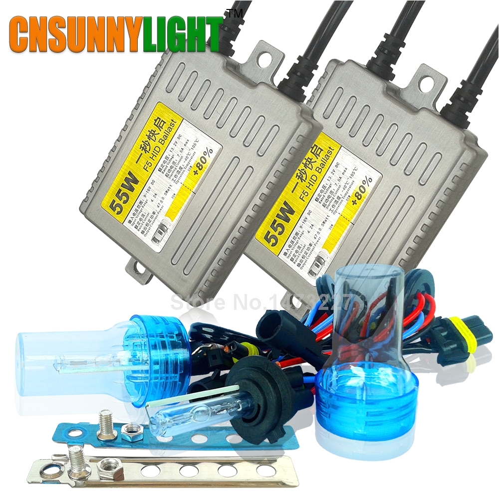 aliexpress com buy cnsunnylight xenon bulb kit for cars 12v 55w hid conversion slim ballast fast bright headlight fog light h1 h3 h7 h8 h11 9005 from