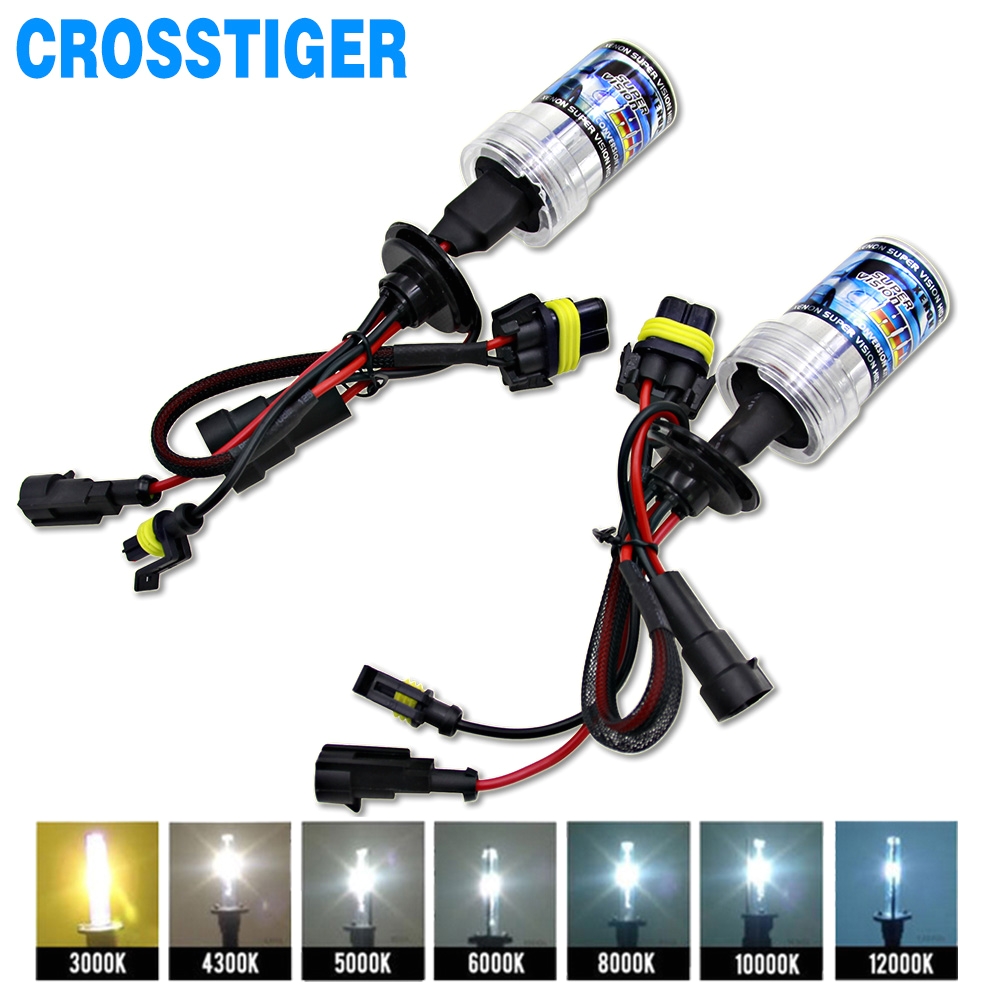 2pcs 12v 55w xenon h7 hid conversion kit h1 h3 h11 9005 bulb auto car headlight