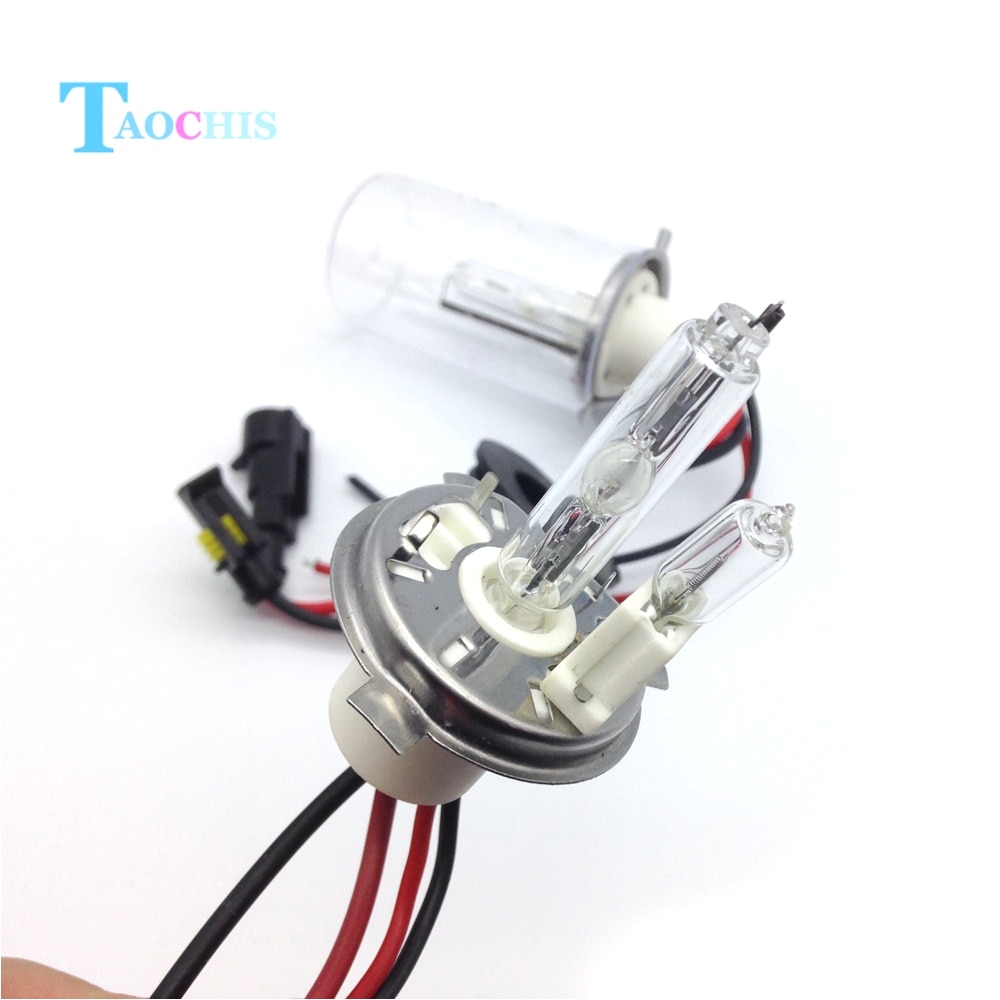 taochis 12v 75w h4 2 hi lo xenon hid bulbs halogen lamp head light 4300k 5000k 6000k 8000k car hid fog lights replacement in car headlight bulbsled from