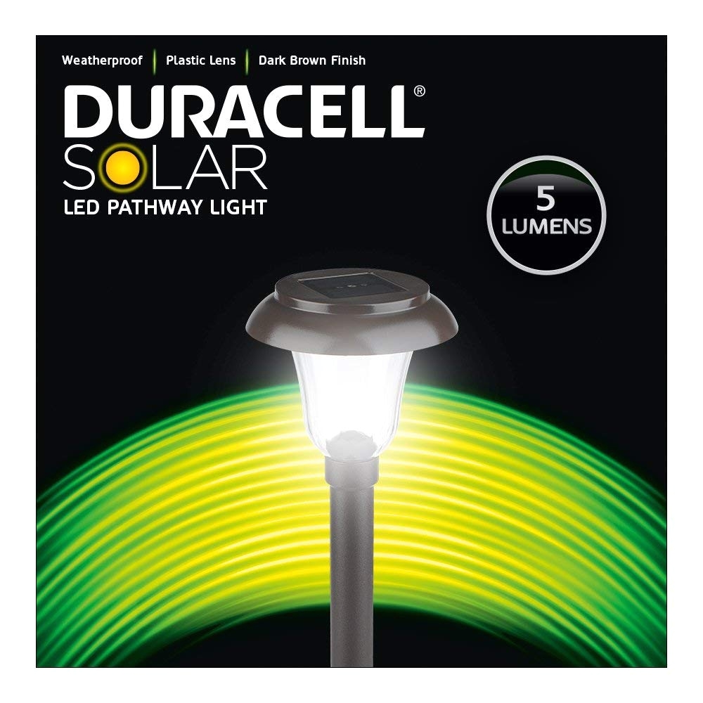 amazon com duracell brand d rs2pb r5 db t6 solar powered outdoor led pathway light 6 pack dark brown home improvement