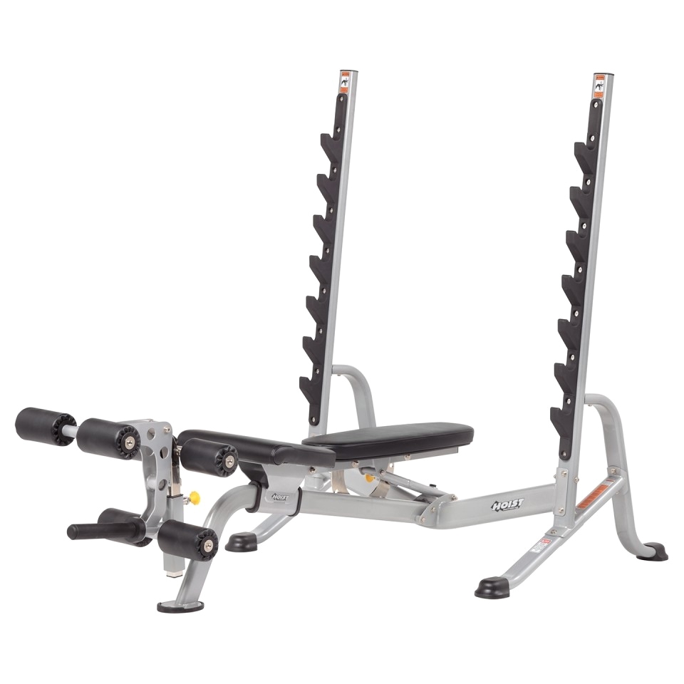 hoist hf 5170 7 position f i d olympic bench with leg curl attachment