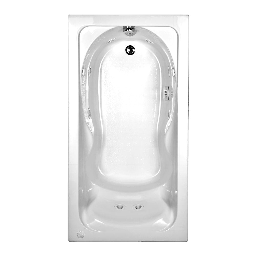 reversible drain whirlpool tub in