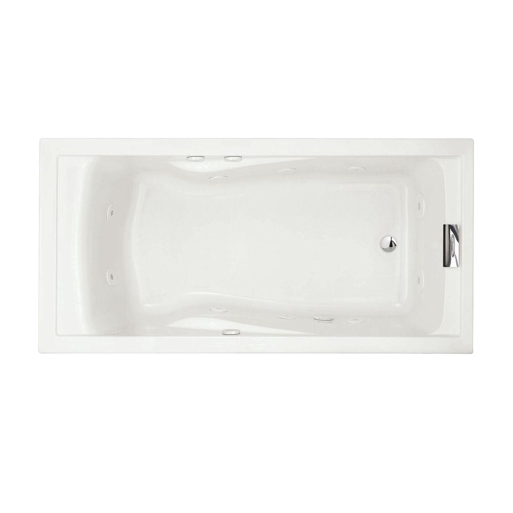 evolution everclean 72 in x 36 in whirlpool tub in white