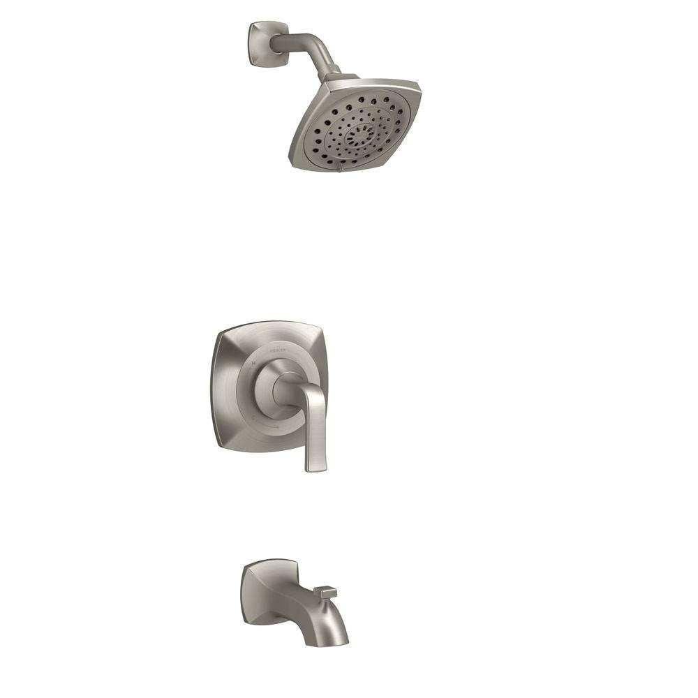 kohler rubicon single handle 3 spray wall mount tub and shower faucet in