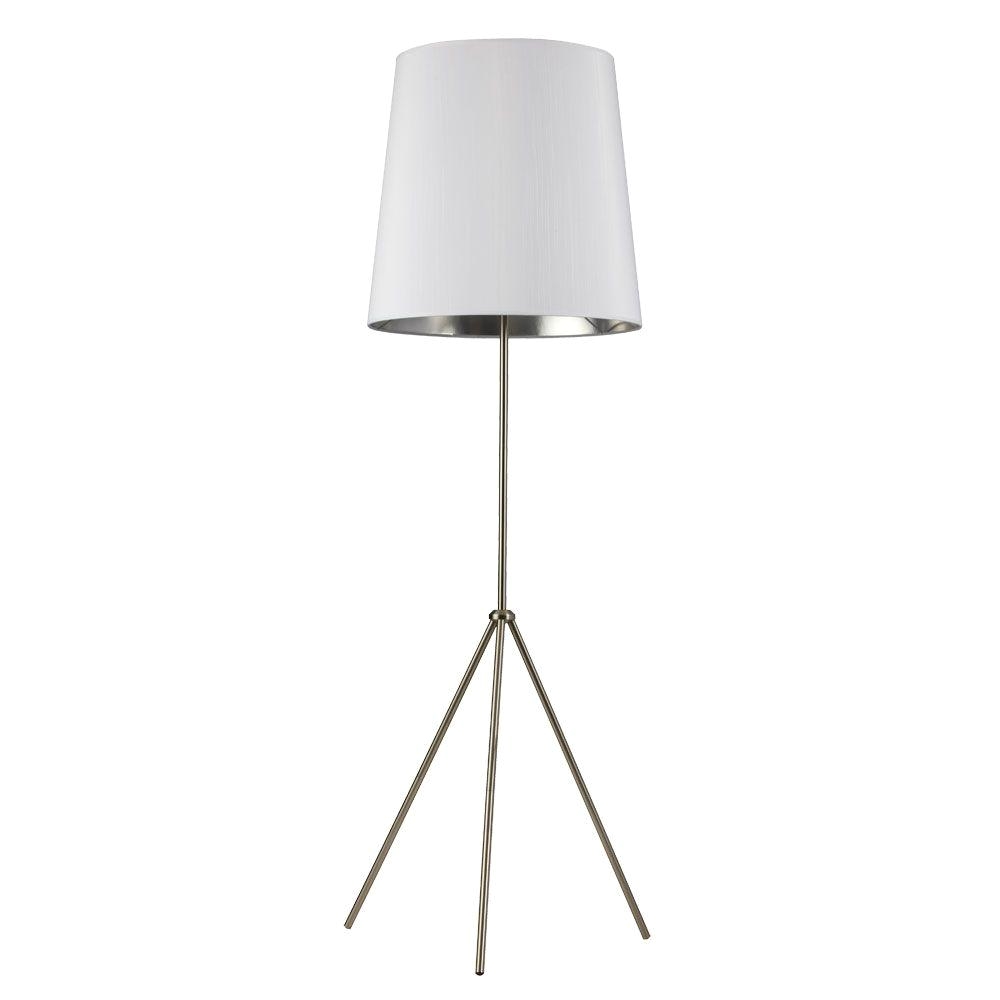 satin chrome floor lamp