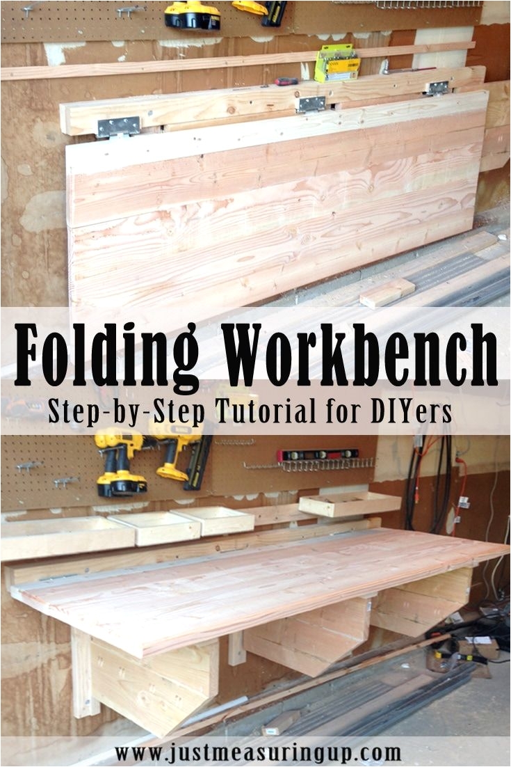 folding workbench diy step by step how to build this for your garage or workshop inspirationspotlight dearcreatives