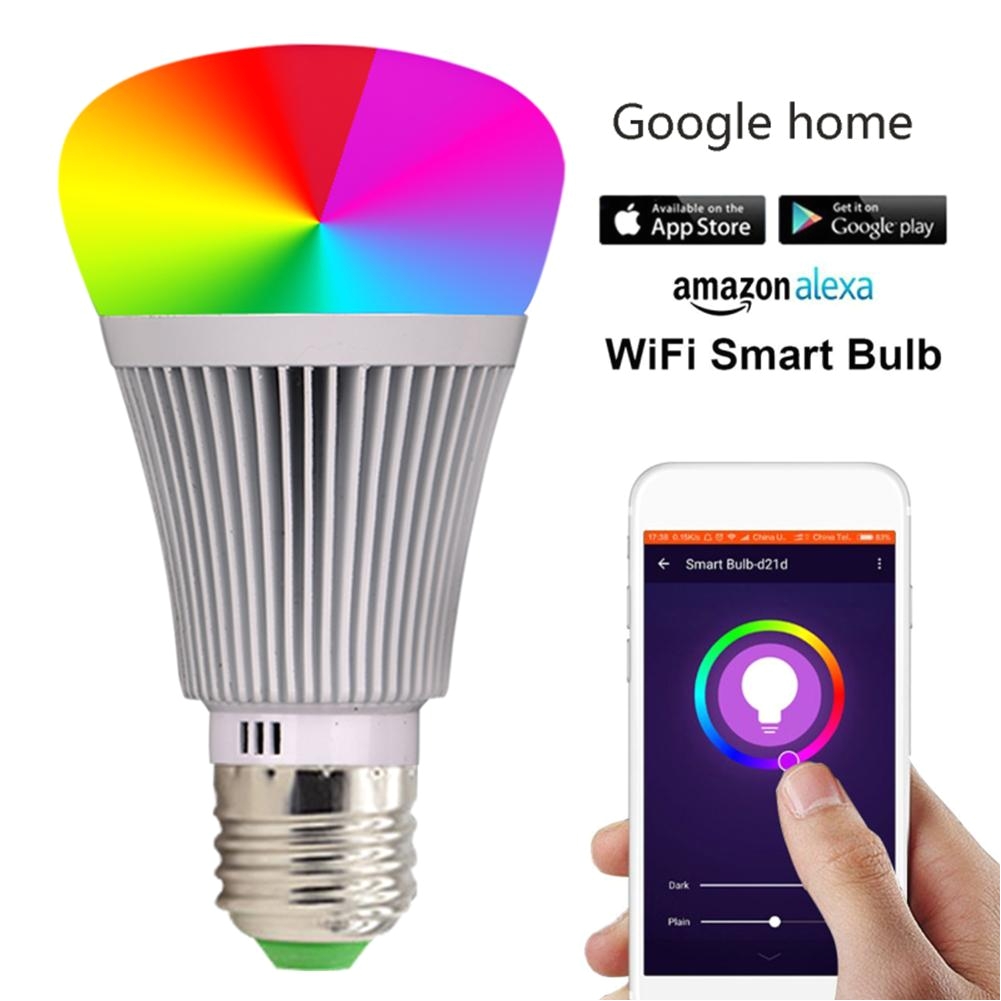 kaigelin smart light app wifi led bulb led dimmer wifi smart light bulb rgb e27 b22 light color changing light bulb flower bulbs in led bulbs tubes from