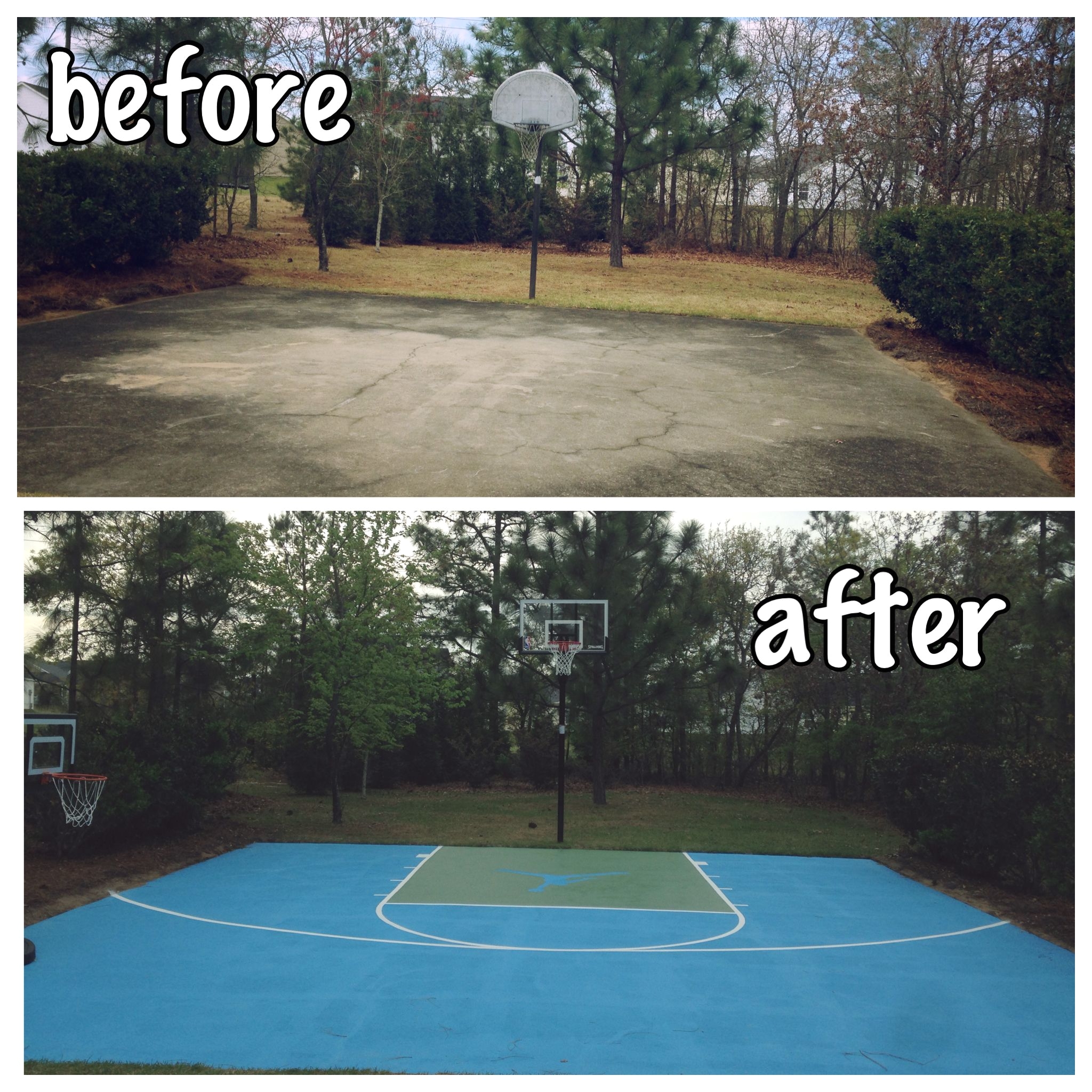 how to paint an outdoor basketball court diy amy ruth writer