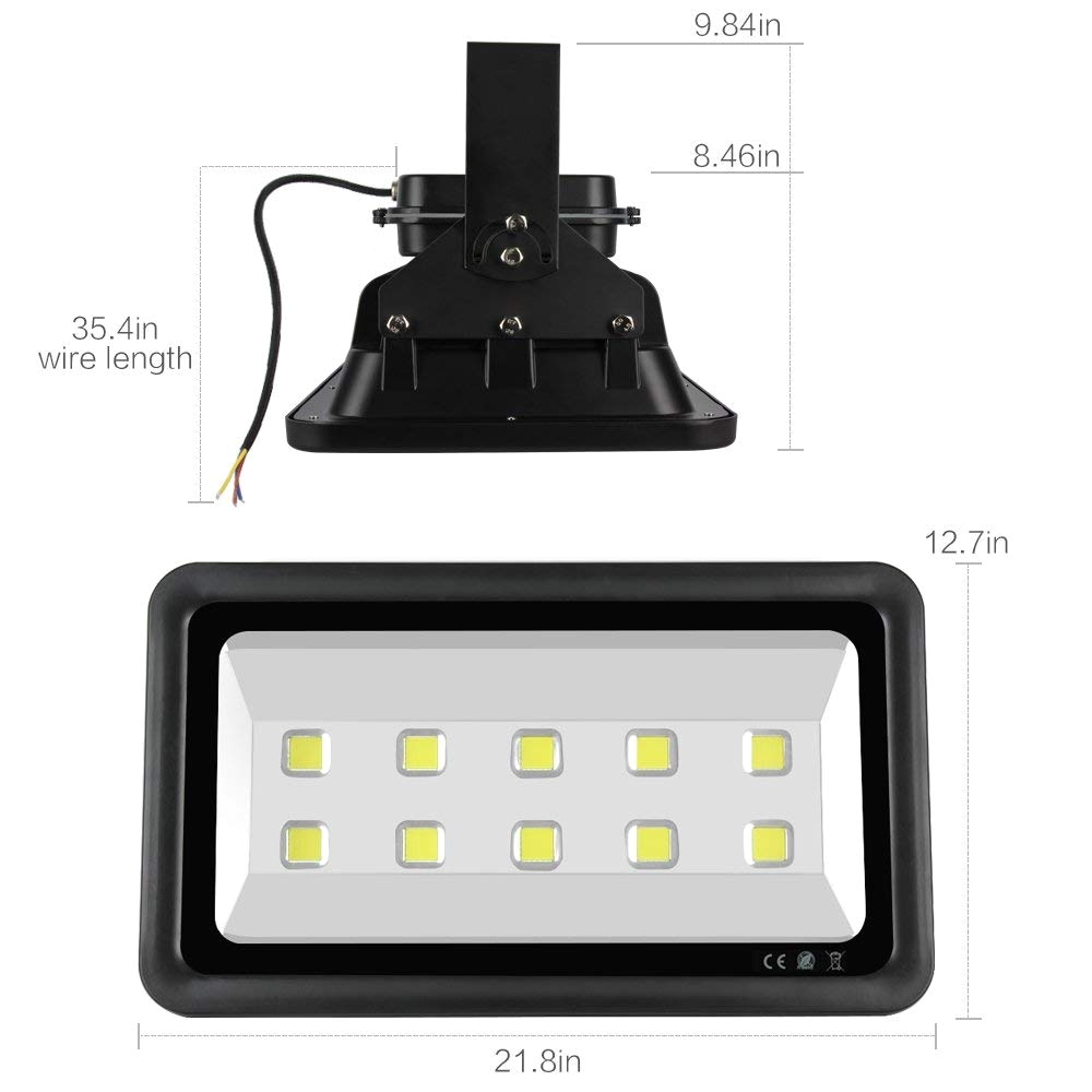 laputa black exterior led flood light 500w outdoor led flood lights 50000lm cool white 6000k super bright outdoor led flood lights amazon com