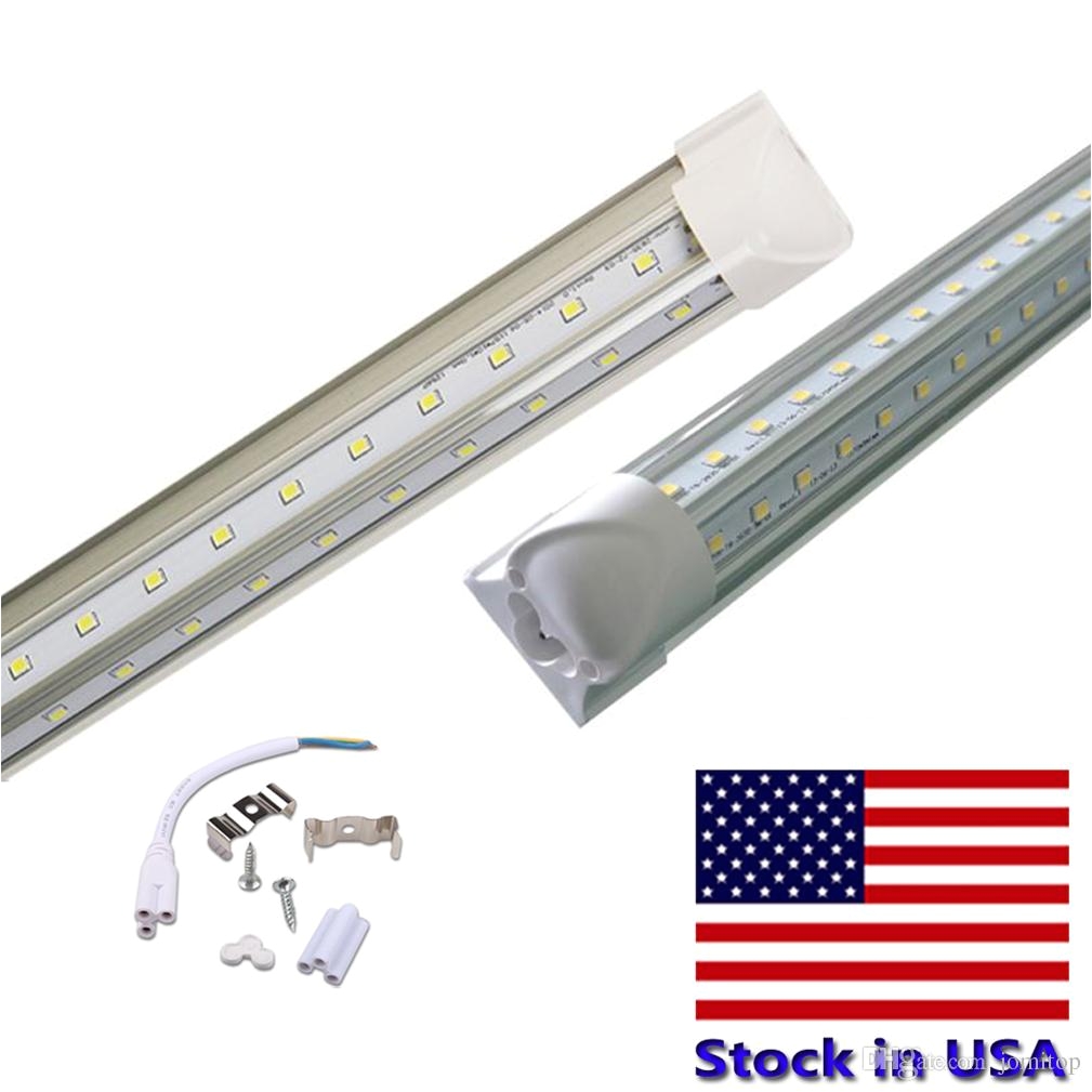 8ft led lights v shaped double sides tube fluroescent light bulb led tube 8 ft integrated led cool light 72w 100lm w ac85 265v led fluro tubes 5ft led tube