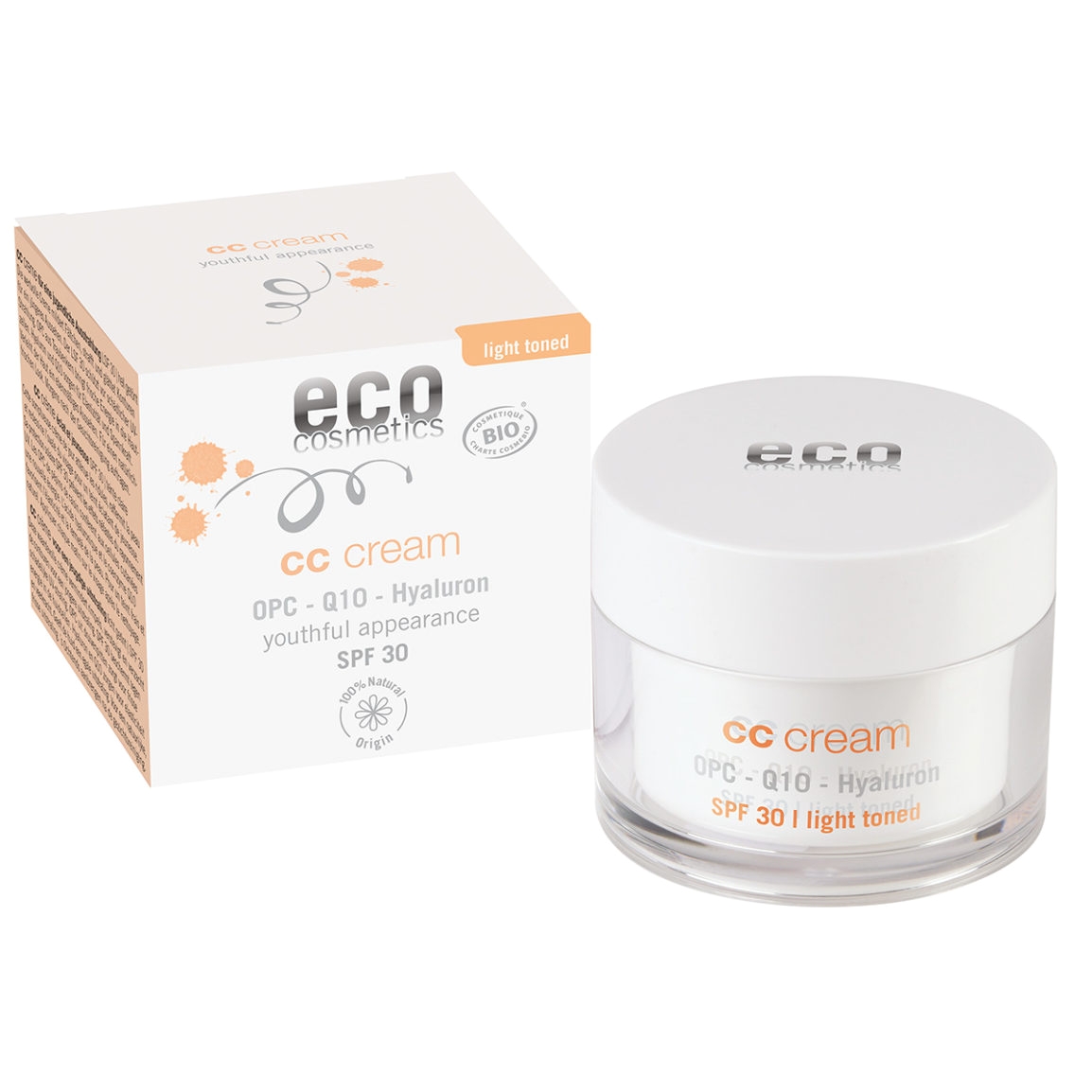 eco cc cream spf 30 light with opc coenzyme q10 and hyaluronic acid eco cosmetics