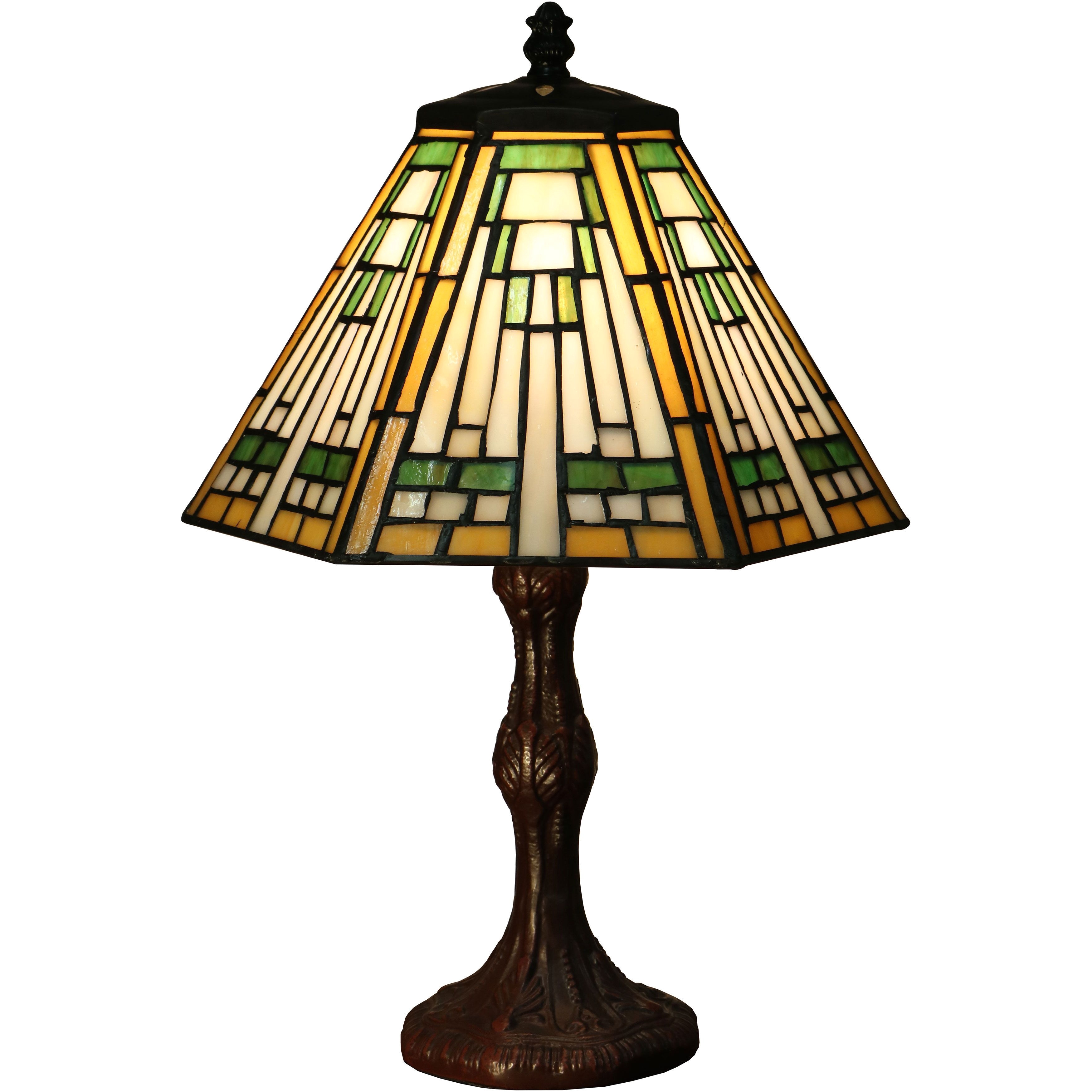 kaye 1 light multi color 16 inch tiffany style table lamp