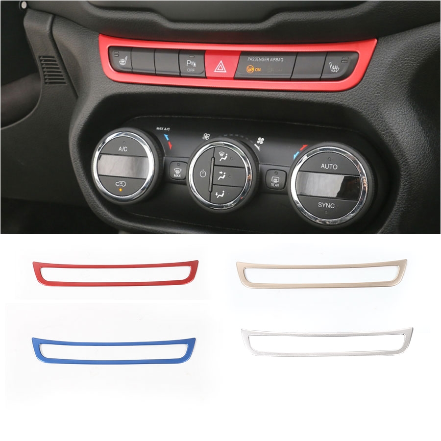 car styling emergency wraning light switch button frame lamp trim interior stickers aluminum for jeep renegade free shipping new in car stickers from