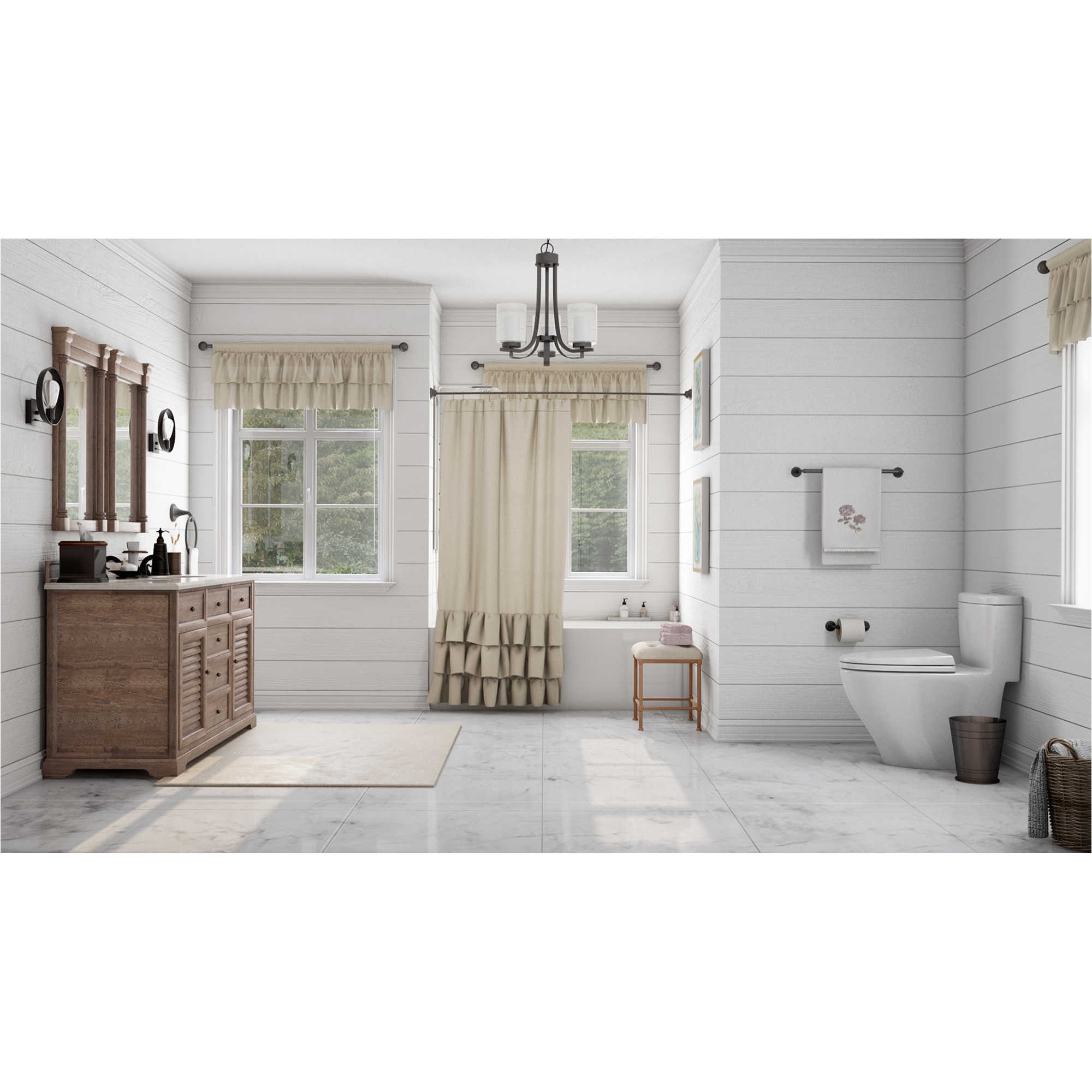 ruffled elegance traditional bathroom