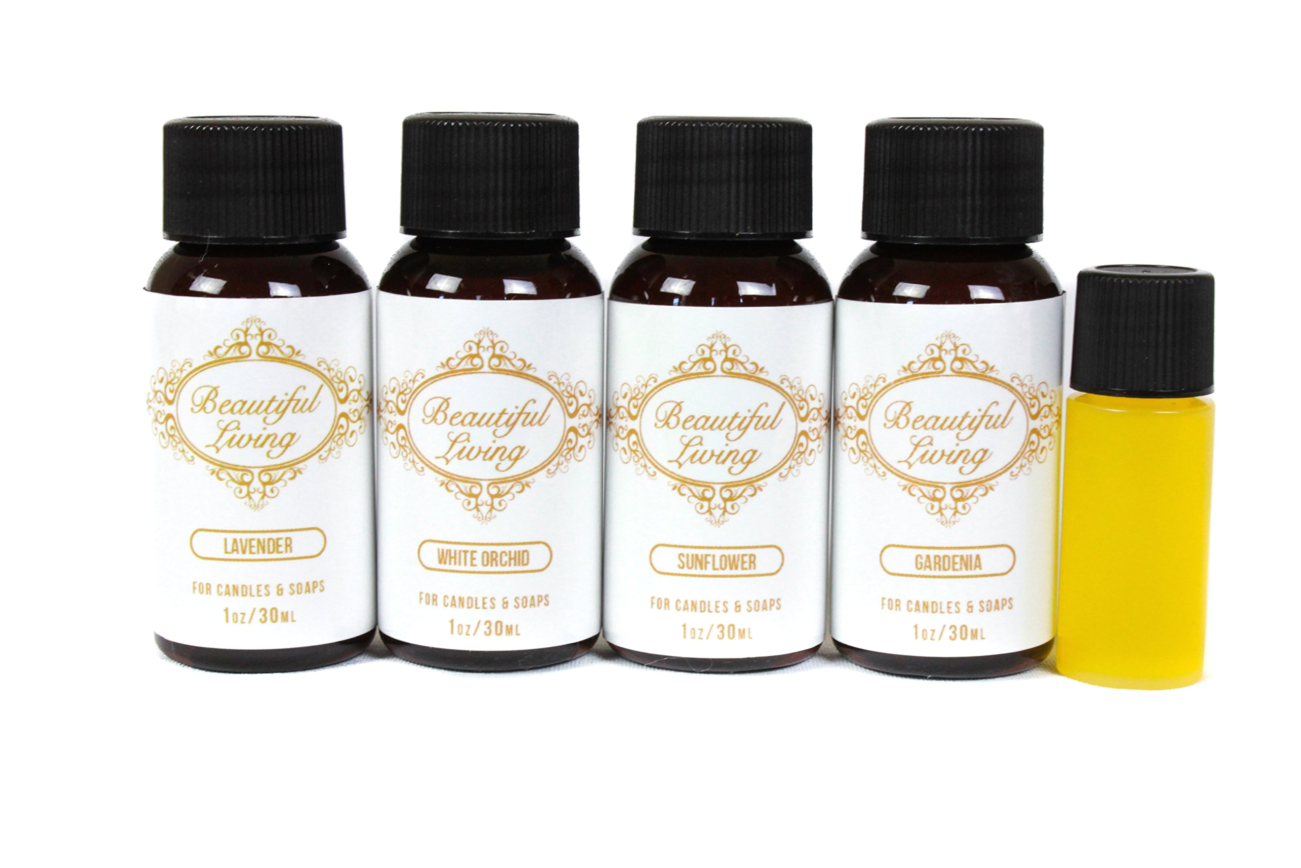 get quotations a· fragrance oil sampler set with bonus oil lavender gardenia sunflower white orchid