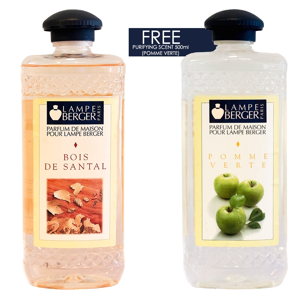 lampe berger bois de santal and lampe berger pomme verte purifying scent