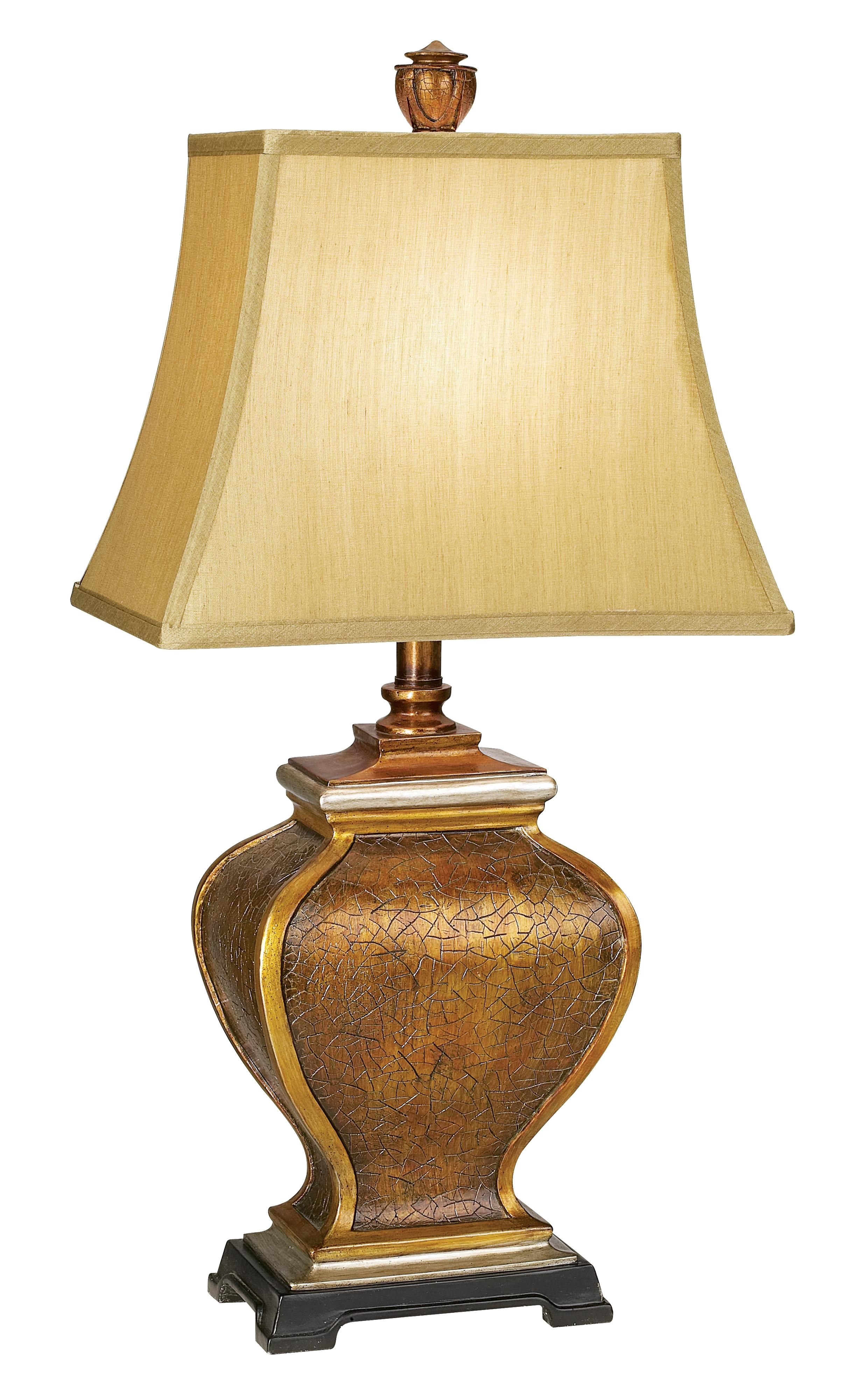 ambience copper crackled finish table lamp style 80294