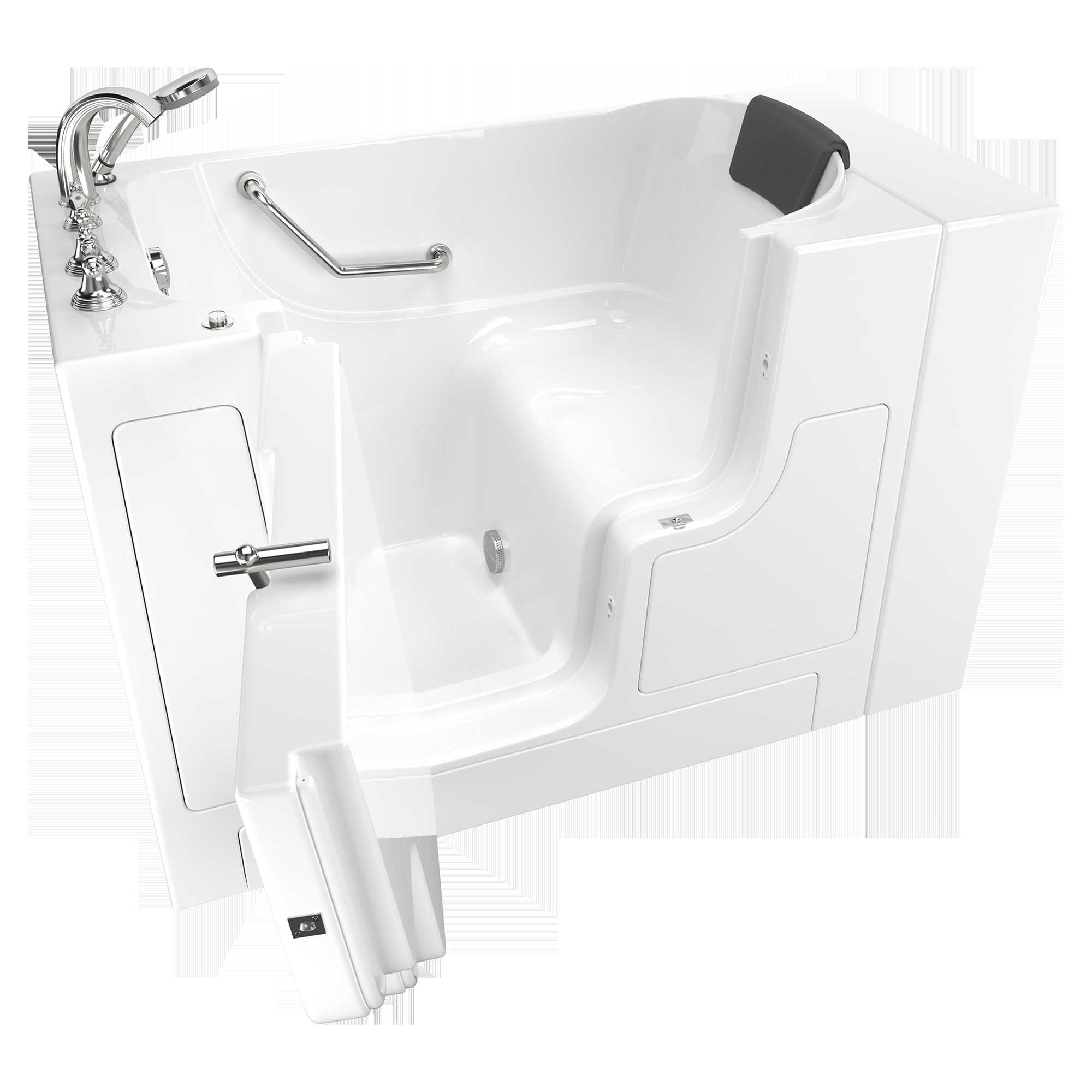 gelcoat premium series walk in tub with tub filler in white