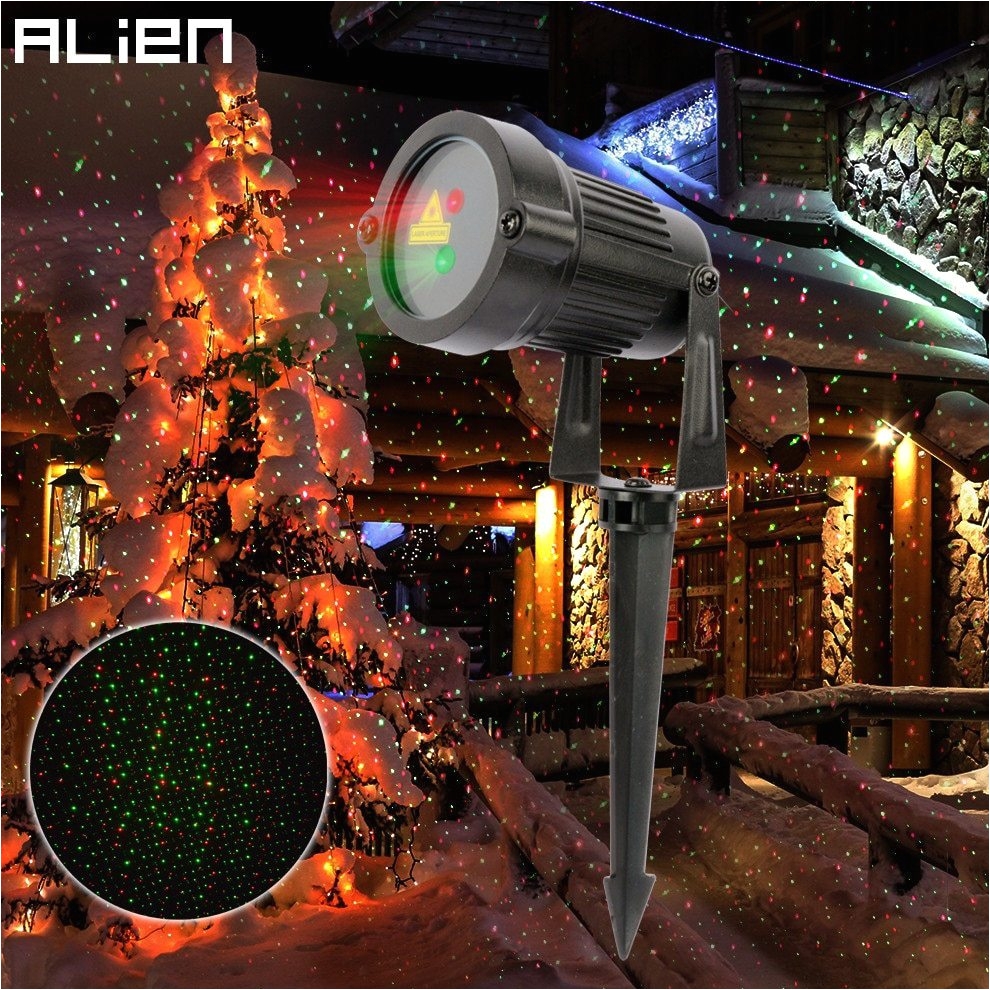 alien outdoor rg christmas static star laser lights projector shower lighting xmas holiday garden tree waterproof light