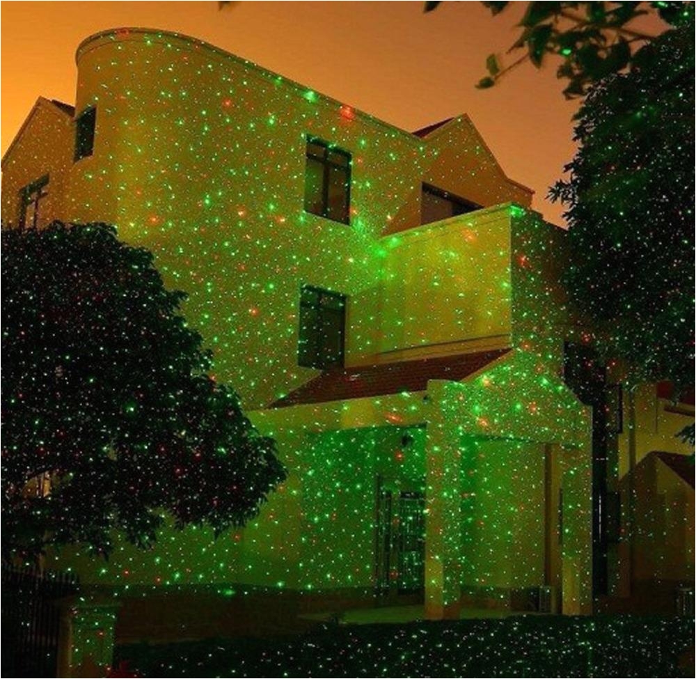 xmas showers christmas laser lights stars projector red green waterproof static twinkle with remote outdoor garden