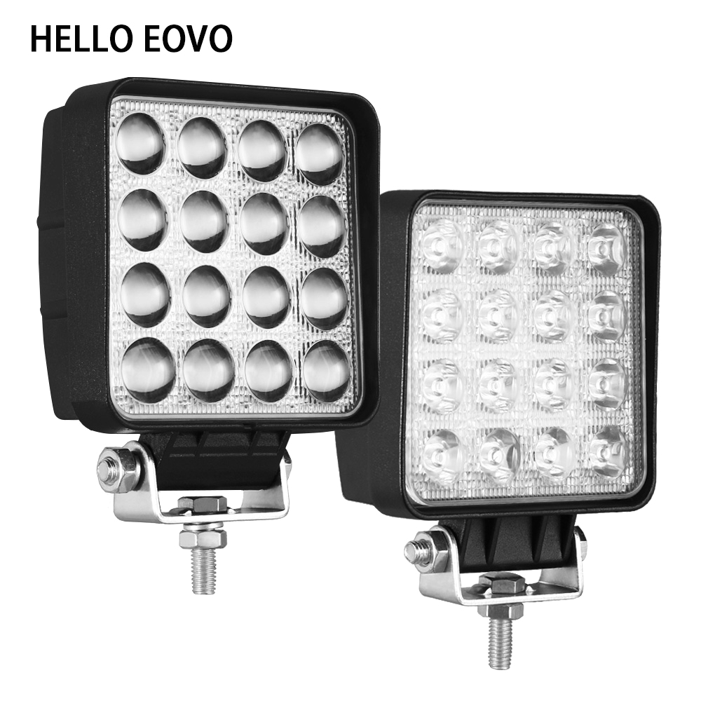 hello eovo 10pcs 4 inch 48w led work light bar for indicators motorcycle driving offroad boat