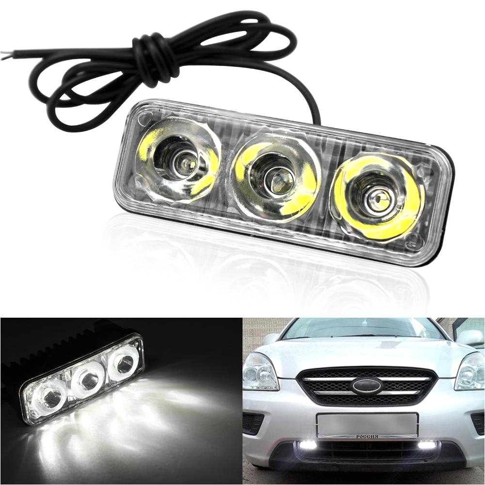 2018 car high power aluminum led daytime running lights with lens dc12v super white 6000k drl fog lamps waterproof from cujuflo 34 73 dhgate com